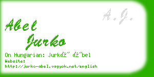 abel jurko business card